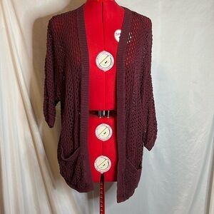 XS107 Garage crocheted 3/4 length sleeve cardigan